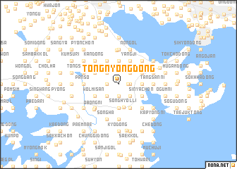 map of Tongnyŏng-dong