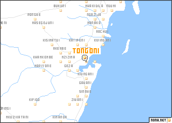 map of Tongoni