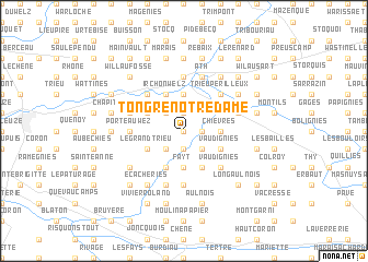 map of Tongre-Notre-Dame