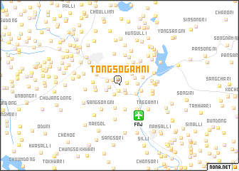 map of Tongsŏgam-ni