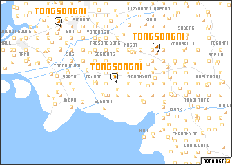 map of Tongsŏng-ni
