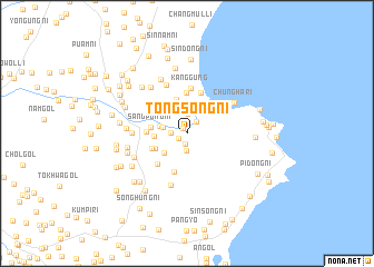 map of Tongsŏng-ni