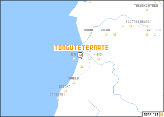 map of Tongute-ternate