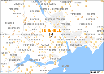 map of Tongwŏl-li