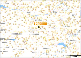 map of Tongwŏn