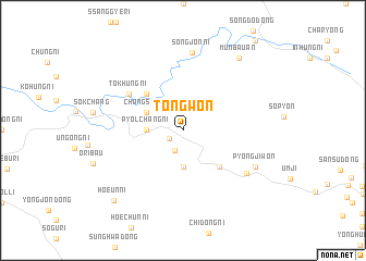 map of Tongwŏn