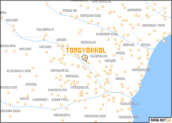 map of Tongyŏk-kol