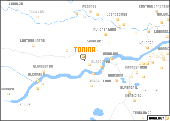 map of Tonina