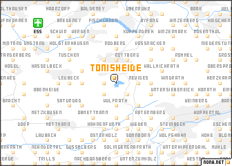 map of Tönisheide