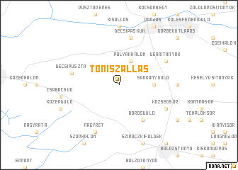 map of Tóniszállás