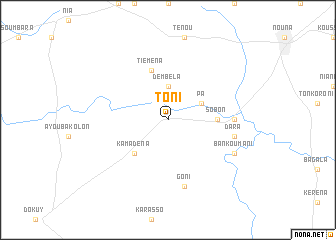 map of Toni