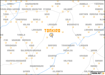 map of Tonkiro