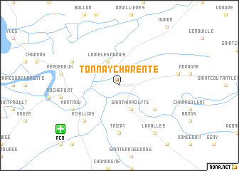 map of Tonnay-Charente