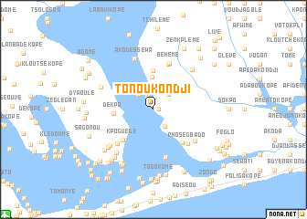 map of Tonou Kondji