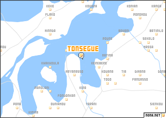 map of Tonségué