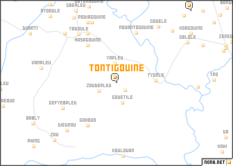 map of Tontigouiné