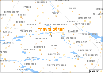 map of Tonyglassan