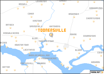 map of Toonersville