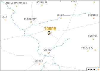 map of Toone