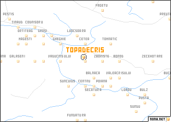 map of Topa de Criş