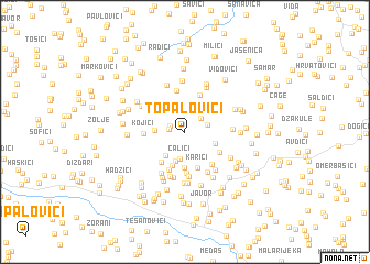 map of Topalovići