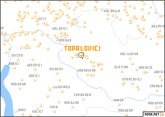 map of Topalovići
