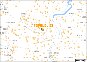 map of Topalovići