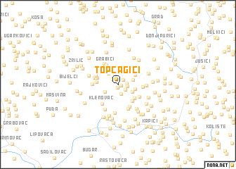 map of Topčagići