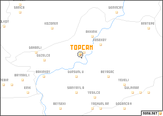 map of Topçam