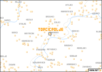 map of Topčić-Polje