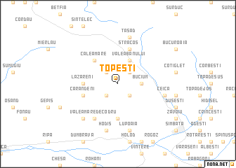 map of Topeşti