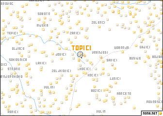 map of Topići