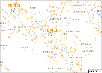 map of Topići