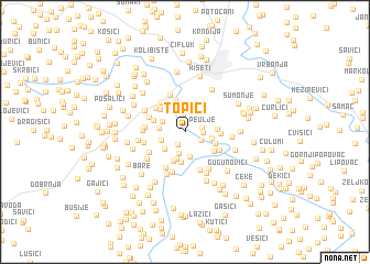 map of Topići