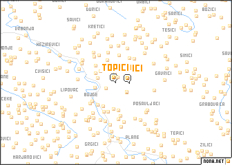 map of Topići