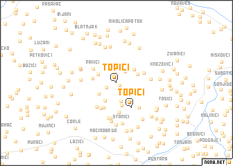 map of Topići