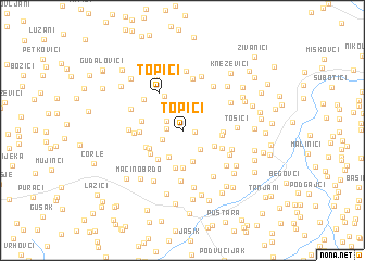 map of Topići