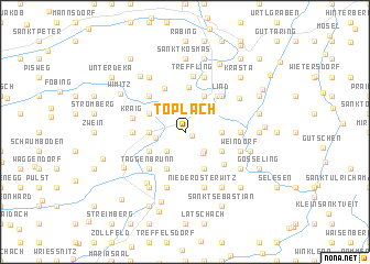 map of Töplach