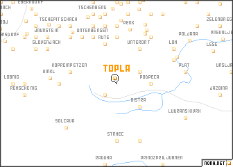 map of Topla