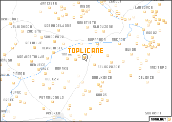 map of Topličane