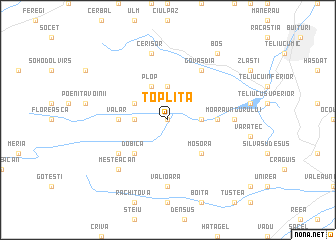 map of Topliţa