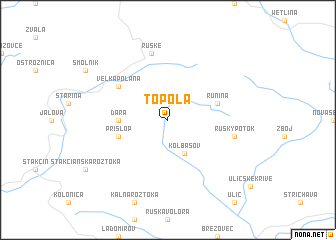 map of Topoľa