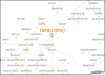 map of Topoľčianky