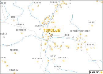 map of Topolje