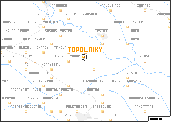 map of Topoľníky