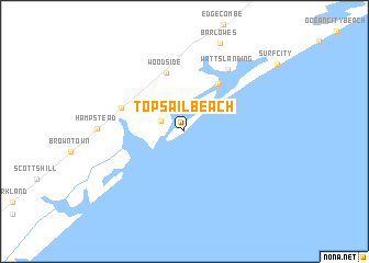 map of Topsail Beach