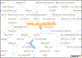 map of Toral de los Vados