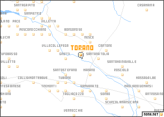 map of Torano