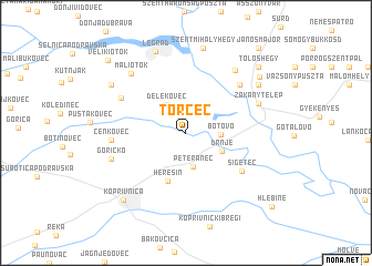 map of Torčec