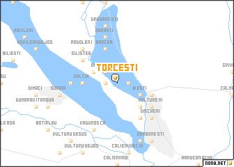 map of Torceşti